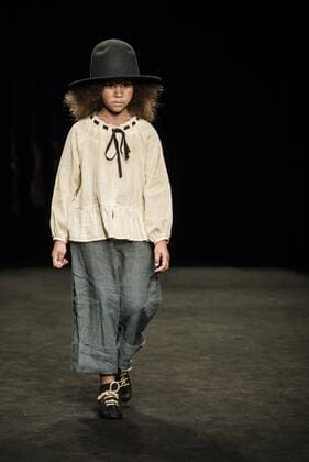 February 3, 2017 - Barcelona, Catalonia, Spain - A model walks the runway at the Little Creative Factory fashion show presenting the new La edad de los suenos... collection during 080 Barcelona Fashion Week Barcelona Spain - ZUMAo105 20170203_zap_o105_016 Copyright: xMatthiasxOesterlex