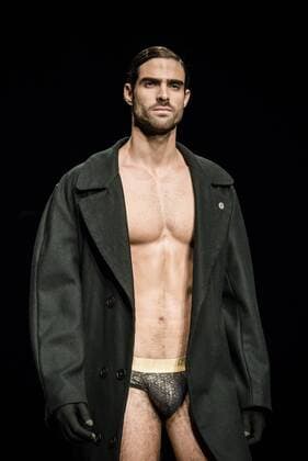 February 3, 2017 - Barcelona, Catalonia, Spain - A model walks the runway at the Es Collection fashion show presenting the new Shade collection during 080 Barcelona Fashion Week Barcelona Spain - ZUMAo105 20170203_zap_o105_036 Copyright: xMatthiasxOesterlex