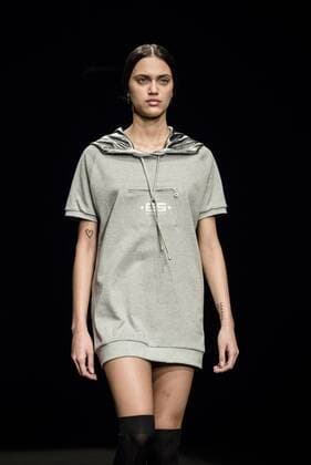 February 3, 2017 - Barcelona, Catalonia, Spain - A model walks the runway at the Es Collection fashion show presenting the new Shade collection during 080 Barcelona Fashion Week Barcelona Spain - ZUMAo105 20170203_zap_o105_043 Copyright: xMatthiasxOesterlex