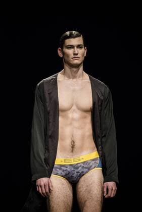 February 3, 2017 - Barcelona, Catalonia, Spain - A model walks the runway at the Es Collection fashion show presenting the new Shade collection during 080 Barcelona Fashion Week Barcelona Spain - ZUMAo105 20170203_zap_o105_047 Copyright: xMatthiasxOesterlex