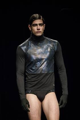 February 3, 2017 - Barcelona, Catalonia, Spain - A model walks the runway at the Es Collection fashion show presenting the new Shade collection during 080 Barcelona Fashion Week Barcelona Spain - ZUMAo105 20170203_zap_o105_067 Copyright: xMatthiasxOesterlex