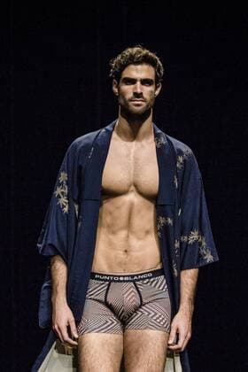 February 3, 2017 - Barcelona, Catalonia, Spain - A model walks the runway at the Punto Blanco fashion show presenting the new Harmony collection during 080 Barcelona Fashion Week Barcelona Spain - ZUMAo105 20170203_zap_o105_078 Copyright: xMatthiasxOesterlex