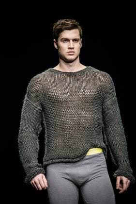 February 3, 2017 - Barcelona, Catalonia, Spain - A model walks the runway at the Punto Blanco fashion show presenting the new Harmony collection during 080 Barcelona Fashion Week Barcelona Spain - ZUMAo105 20170203_zap_o105_088 Copyright: xMatthiasxOesterlex