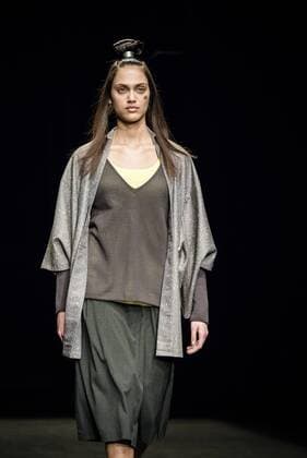 February 3, 2017 - Barcelona, Catalonia, Spain - A model walks the runway at the Punto Blanco fashion show presenting the new Harmony collection during 080 Barcelona Fashion Week Barcelona Spain - ZUMAo105 20170203_zap_o105_089 Copyright: xMatthiasxOesterlex