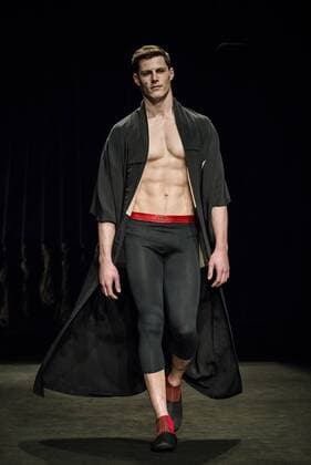 February 3, 2017 - Barcelona, Catalonia, Spain - A model walks the runway at the Punto Blanco fashion show presenting the new Harmony collection during 080 Barcelona Fashion Week Barcelona Spain - ZUMAo105 20170203_zap_o105_106 Copyright: xMatthiasxOesterlex