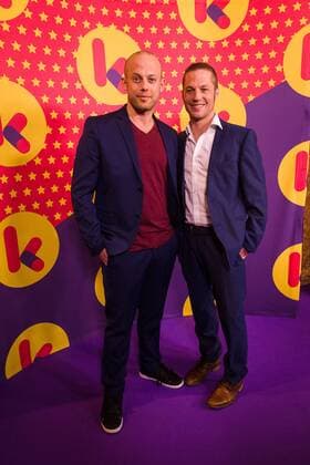 Staf Coppens and Mathias Coppens pictured during the Gala van de Gouden K s award show, organized by Flemish children s television channel Ketnet, Saturday 04 February 2017 in Brussels.  JAMESxARTHURxGEKIERE 05039911