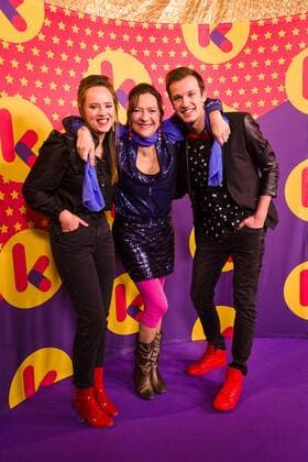 actress Moora Vander Veken, actress Ann Pira and actor Michiel De Meyer pictured during the Gala van de Gouden K s award show, organized by Flemish children s television channel Ketnet, Saturday 04 February 2017 in Brussels.  JAMESxARTHURxGEKIERE 05039972