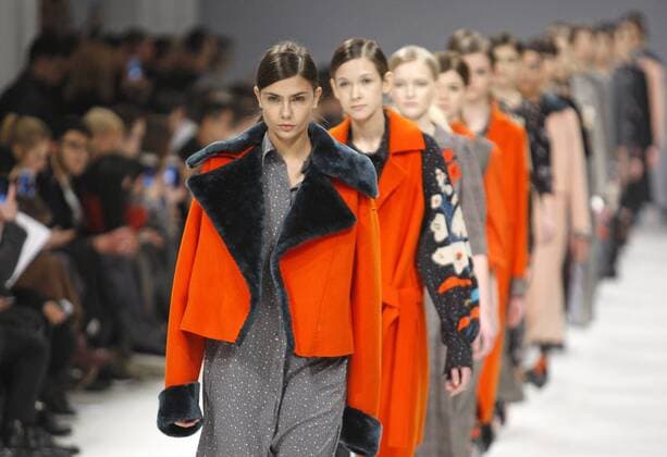 February 4, 2017 - Kiev, Ukraine - Models present a creation by Ukrainian designer POUSTOVIT, during the Ukrainian Fashion Week in Kiev, Ukraine, on 04 February 2017. The fashion event presents Fall Winter 2017 18 collections by Ukrainian and International designers,from 4 to 8 February. Kiev Ukraine - ZUMAg194 20170204_zap_g194_012 Copyright: xSergxGlovnyx