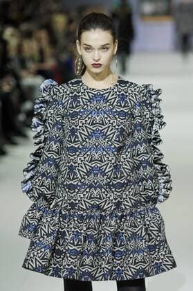 February 4, 2017 - Kiev, Ukraine - A model presents a creation by Ukrainian designer NADYA DZYAK, during the Ukrainian Fashion Week in Kiev, Ukraine, on 04 February 2017. The fashion event presents Fall Winter 2017 18 collections by Ukrainian and International designers,from 4 to 8 February. Kiev Ukraine - ZUMAg194 20170204_zap_g194_021 Copyright: xSergxGlovnyx