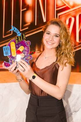 singer Laura Tesoro pictured during the Gala van de Gouden K s award show, organized by Flemish children s television channel Ketnet, Saturday 04 February 2017 in Brussels.  JAMESxARTHURxGEKIERE 05040263