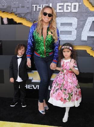 February 4, 2017 - Westwood, California, U.S. - MOROCCAN SCOTT CANNON, MARIAH CAREY, MONROE CANNON arrive for the premiere of The LEGO Batman Movie held at the Regency Village Theater. Westwood United States - ZUMAa123 20170204_zaa_a123_164 Copyright: xBirdiexThompsonx