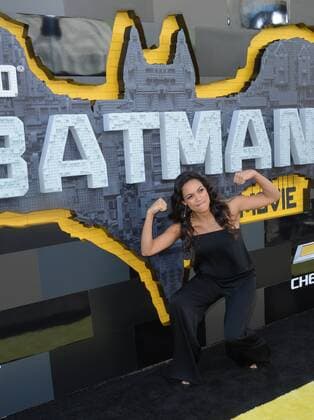 Cast member Rosario Dawson, the voice of the Batgirl attends the premiere of the animated fantasy The LEGO Batman Movie at the Regency Village Theatre in the Westwood section of Los Angeles on February 4, 2017. Storyline: Bruce Wayne must not only deal with the criminals of Gotham City, but also the responsibility of raising a boy he adopted.  LAP2017020470 JIMxRUYMEN