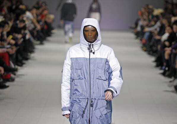 February 5, 2017 - Kiev, Ukraine - A model presents a creation by DASTISH FANTASTISH company, during the Ukrainian Fashion Week in Kiev, Ukraine, on 05 February 2017. The fashion event presents Fall Winter 2017 18 collections by Ukrainian and International designers from 4 to 8 February. Kiev Ukraine - ZUMAg194 20170205_zap_g194_014 Copyright: xSergxGlovnyx