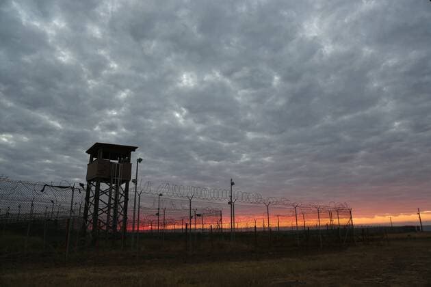 January 29, 2017 - Cuba - GUANTANAMO BAY, CUBA: Sunrise over Camp Delta on Jan. 29, 2017. U.S. President Donald Trump has vowed to keep the prison camp open and load it up with bad dudes. .Uploaded external by: Shephard, Michelle Cuba  - ZUMAt14_ 20170129_zan_t14_006 Copyright: xMichellexShephardx