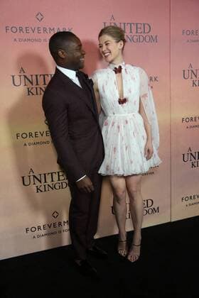 February 6, 2017 - New York, New York, U.S. - DAVID OYELOWO, ROSAMUND PIKE attend the World Premier of Fox Searchlight s A United Kingdom .The Paris Theater, NYC.February 6, 2017.Photos by , Photos Inc.2017 New York U.S. - ZUMAms4_ 20170206_zaf_ms4_008 Copyright: xSoniaxMoskowitzx