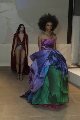 USA: New York Fashion Week Fall 2017 Epson Models walk for Epson Digital Couture project presentation during 2017 fall New York Fashion week at IAC building  LevxRadin