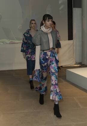 USA: New York Fashion Week Fall 2017 Epson Models walk for Epson Digital Couture project presentation during 2017 fall New York Fashion week at IAC building  LevxRadin