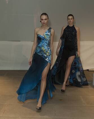 USA: New York Fashion Week Fall 2017 Epson Models walk for Epson Digital Couture project presentation during 2017 fall New York Fashion week at IAC building  LevxRadin