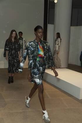 USA: New York Fashion Week Fall 2017 Epson Models walk for Epson Digital Couture project presentation during 2017 fall New York Fashion week at IAC building  LevxRadin