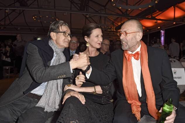 Rolf Zacher mit Begleitung und Leonhard R. Müller beim Askania Award 2017 im Ellington Hotel. Berlin, 07.02.2017 Foto:xF.xKernx xFuturexImage
