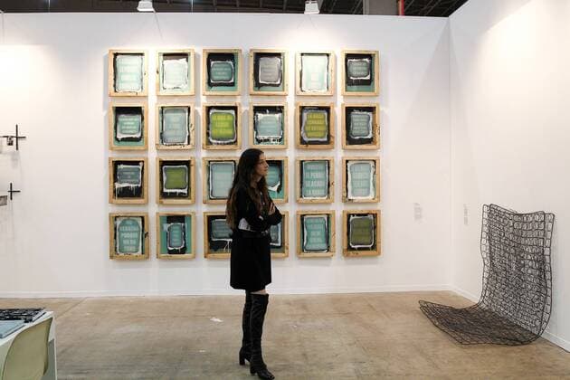 A view of the work Refranes by Tania Candiani during the opening of the 14th Mexican Art Fair Zona Maco in Mexico City, Mexico, 8 February 2017. This edition aims to promote the circulation of contempoary art and collectibles in Mexico. OPENING OF THE 14TH ART FAIR ZONA MACO IN MEXICO !ACHTUNG: NUR REDAKTIONELLE NUTZUNG!  Copyright: xAlexxCruzx MEX006 20170209-636221956433481460