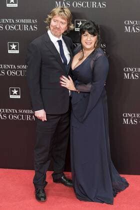 The writer of the book Erika Leonard Mitchell with his husband Niall Leonard attends to the premiere of the film Fifty Shades Darker at Kinepolis Cinemas in Madrid. February 08, 2017.  (20170208080)