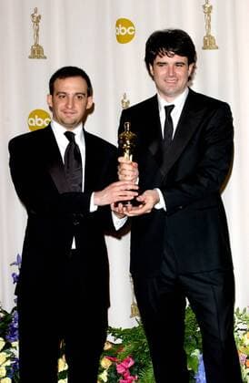 Feb. 27, 2005 - K41926FB.77TH ANNUAL ACADEMY AWARDS (PRESS ROOM) AT THE KODAK THEATRE, CA.2-27-2005. FITZROY BARRETT- 2005.ALEJANDRO AMENABAR AND FERNANDO BOVAIRA - ZUMAg49_ 20050227_gaf_g108_150 Copyright: xFitzroyxBarrettx