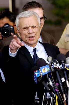 Mar. 16, 2005 - Hollywood, California, U.S. - LOS ANGELES, CA March 16, 2005 (SSI) - -.actor Robert Blake speaks to the media after a jury declared him not guilty of the murder of his wife, after his trial in Los Angeles, California, on March 16, 2005.. Super Star Images 2005.K42274MG - ZUMAmg2_ 20050316_gaf_mg2_020 Copyright: xMichaelxGermanax
