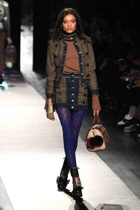 Bilder des Tages A model walks the runway at the Desigual fashion show at New York Fashion Week: The Shows at Gallery 2 Skylight Clarkson Sq on February 9, 2017 in New York City.  NYP20170209823 ANDREAxHANKS