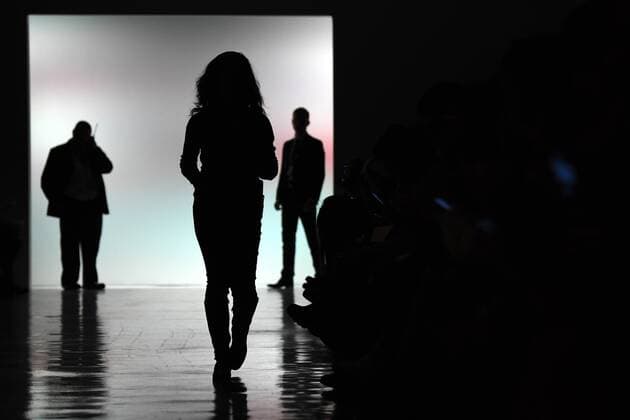 Models walk on the runway at the Erin Fetherston fashion show at New York Fashion Week: The Shows at Gallery 3 Skylight Clarkson Sq on February 9, 2017 in New York City.  NYP20170209837 ANDREAxHANKS