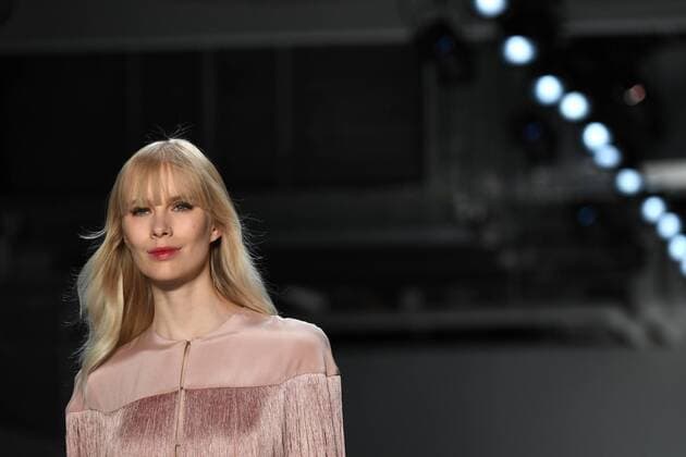 Models walk on the runway at the Erin Fetherston fashion show at New York Fashion Week: The Shows at Gallery 3 Skylight Clarkson Sq on February 9, 2017 in New York City.  NYP20170209838 ANDREAxHANKS