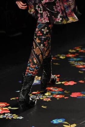 Models walk on the runway at the Desigual fashion show at New York Fashion Week: The Shows at Gallery 2 Skylight Clarkson Sq on February 9, 2017 in New York City.  NYP20170209834 ANDREAxHANKS