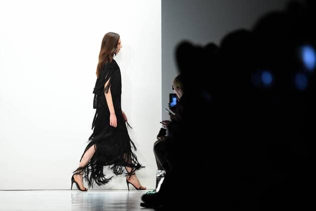 Models walk on the runway at the Erin Fetherston fashion show at New York Fashion Week: The Shows at Gallery 3 Skylight Clarkson Sq on February 9, 2017 in New York City.  NYP20170209851A ANDREAxHANKS