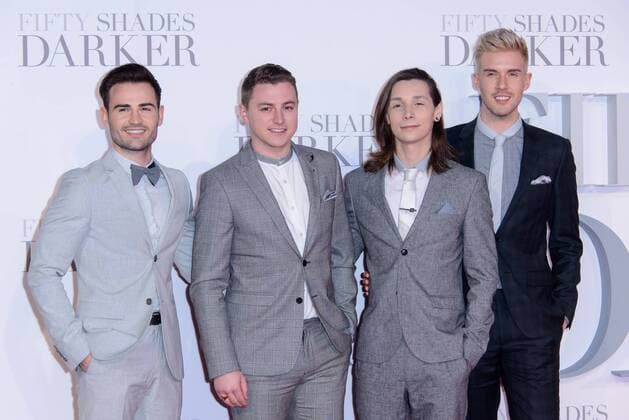 . 09 02 2017. London, United Kingdom. Collabro arrive at the Fifty Shades Darker - UK film premiere. Odeon, Leicester Square.  xChrisxJosephx xi-Imagesx IIM-14351-0007