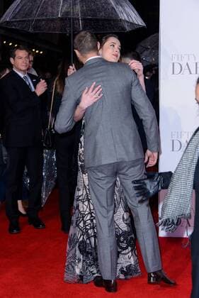 . 09 02 2017. London, United Kingdom. Dakota Johnson and Jamie Dornan arrive at the Fifty Shades Darker - UK film premiere. Odeon, Leicester Square.  xChrisxJosephx xi-Imagesx IIM-14351-0042