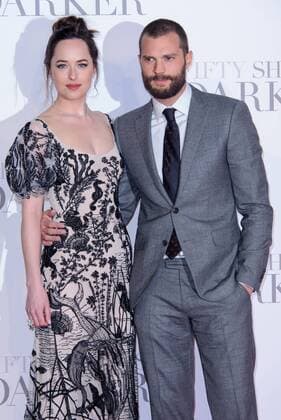 . 09 02 2017. London, United Kingdom. Dakota Johnson and Jamie Dornan arrive at the Fifty Shades Darker - UK film premiere. Odeon, Leicester Square.  xChrisxJosephx xi-Imagesx IIM-14351-0050