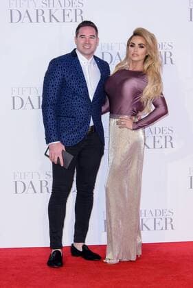 . 09 02 2017. London, United Kingdom. Kieran Hayler and Katie Price arrive at the Fifty Shades Darker - UK film premiere. Odeon, Leicester Square.  xChrisxJosephx xi-Imagesx IIM-14351-0102