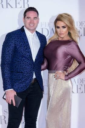 . 09 02 2017. London, United Kingdom. Kieran Hayler and Katie Price arrive at the Fifty Shades Darker - UK film premiere. Odeon, Leicester Square.  xChrisxJosephx xi-Imagesx IIM-14351-0105