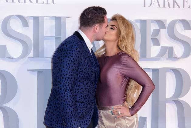 . 09 02 2017. London, United Kingdom. Kieran Hayler and Katie Price arrive at the Fifty Shades Darker - UK film premiere. Odeon, Leicester Square.  xChrisxJosephx xi-Imagesx IIM-14351-0111