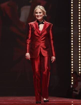 Maureen McCormick walks on the runway at The American Heart Association s Go Red For Women Red Dress Collection 2017 fashion show presented by Macy s on February 9, 2017 in New York City.  NYP20170209139 JOHNxANGELILLO
