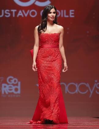 Diane Guerrero walks on the runway at The American Heart Association s Go Red For Women Red Dress Collection 2017 fashion show presented by Macy s on February 9, 2017 in New York City.  NYP20170209154 JOHNxANGELILLO