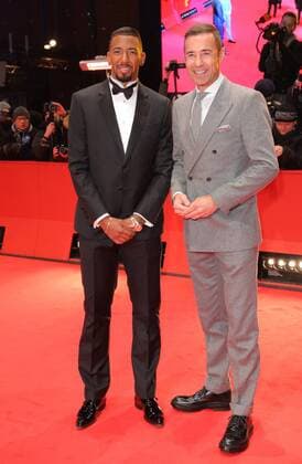 Jerome Agyenim Boateng und Kai Pflaume vor dem Berlinale Palast Theater am Potsdamer Platz, Marlene-Dietrich-Platz, Berlin, bei der Premiere zu dem Film - Django - im Rahmen der 67. Berlinale Internationale Filmfestspiele 66th Berlin International Film Festival Berlinale 2016, La Berlinale - Le 66e festival international du film de Berlin. Copyright imago stock&people GmbH Tinkeres Datum: 09.02.2017 Berlinale Django