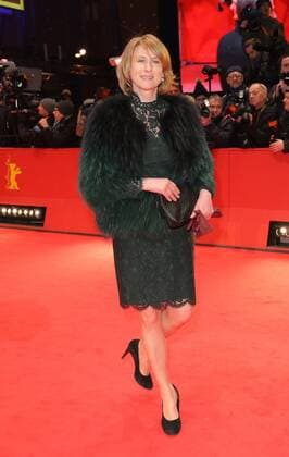 Corinna Harfouch vor dem Berlinale Palast Theater am Potsdamer Platz, Marlene-Dietrich-Platz, Berlin, bei der Premiere zu dem Film - Django - im Rahmen der 67. Berlinale Internationale Filmfestspiele 66th Berlin International Film Festival Berlinale 2016, La Berlinale - Le 66e festival international du film de Berlin. Copyright imago stock&people GmbH Tinkeres Datum: 09.02.2017 Berlinale Django