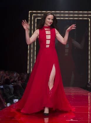 USA: Red Dress Collection 2017 Juliette Lewis in Christian Siriano walks runway for the Red Dress Collection 2017 fashion show by Macys at Hammerstein Ballroom at Manhattan Center benefit American Heart Association  LevxRadin