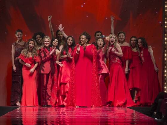 USA: Red Dress Collection 2017 Grand finale for the Red Dress Collection 2017 fashion show by Macys at Hammerstein Ballroom at Manhattan Center benefit American Heart Association  LevxRadin