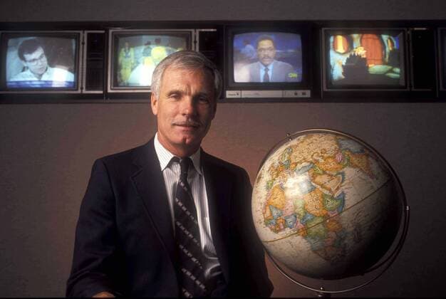 Apr 25, 2005; Atlanta, GA, USA; (File Photo. Date Unknown) TED TURNER in early CNN control room, Atlanta, Georgia, mid 1980 s.. - ZUMAn03_ 20050425_mar_n03_042 Copyright: xRobinxNelsonx