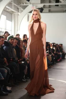 February 10, 2017 - New York, New York, U.S. - The Pamella Roland F W 2017 Fashion Show.Pier 59, Chelsea Piers, NYC.February 10, 2017.Photos by , Photos Inc.2017 New York U.S. - ZUMAms4_ 20170210_zaf_ms4_024 Copyright: xSoniaxMoskowitzx