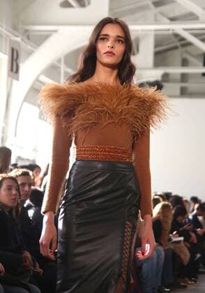 February 10, 2017 - New York, New York, U.S. - The Pamella Roland F W 2017 Fashion Show.Pier 59, Chelsea Piers, NYC.February 10, 2017.Photos by , Photos Inc.2017 New York U.S. - ZUMAms4_ 20170210_zaf_ms4_027 Copyright: xSoniaxMoskowitzx