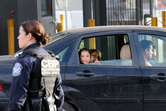 Border and customs police patrol the San Ysidro Port of Entry prior to Secretary of Homeland Security John Kelly speaking to officials on February 10, 2017. San Ysidro is the largest land border crossing between Tijuana, Mexico and San Diego, California.  SDP2017021064 HOWARDxSHEN