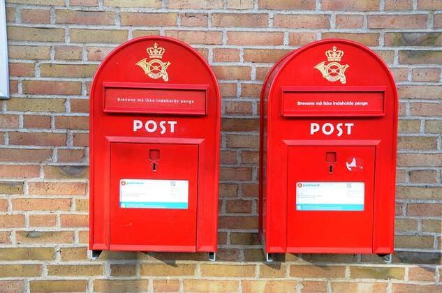 Postkasten in Kopenhagen, Dänemark 